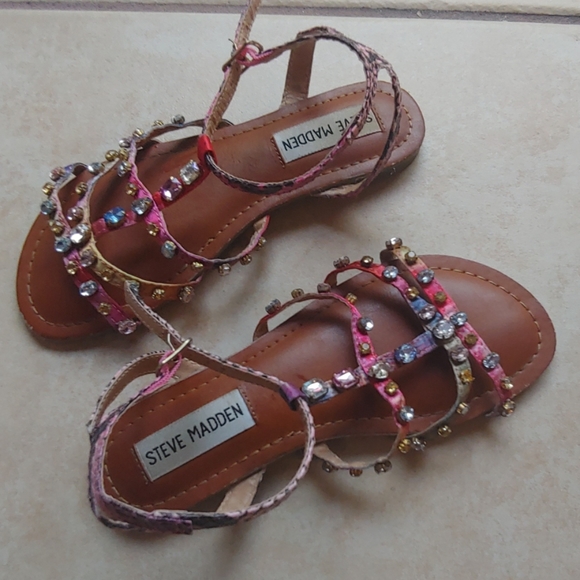 Jeweled Girls Sandals by Steve Madden - Picture 2 of 8